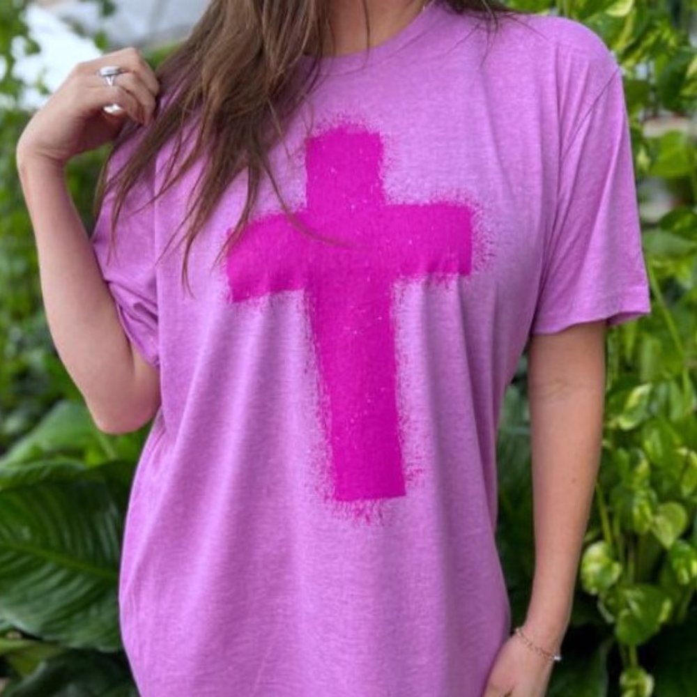 Bubblegum Cross Shirt